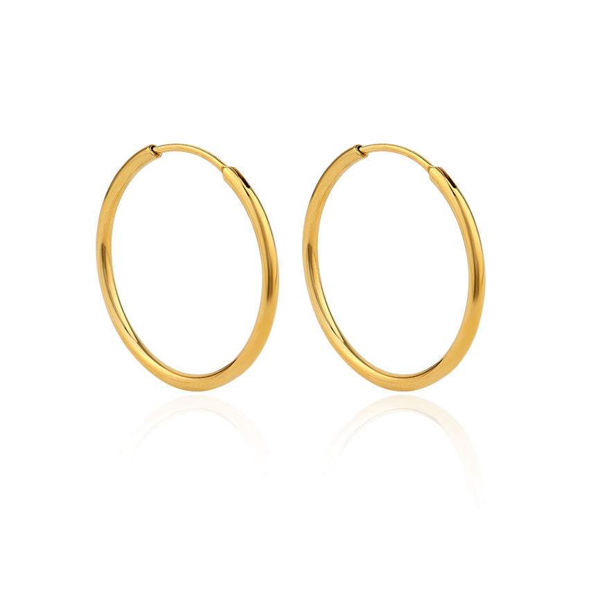Calliope Gold 29mm Thin Hoops Earrings