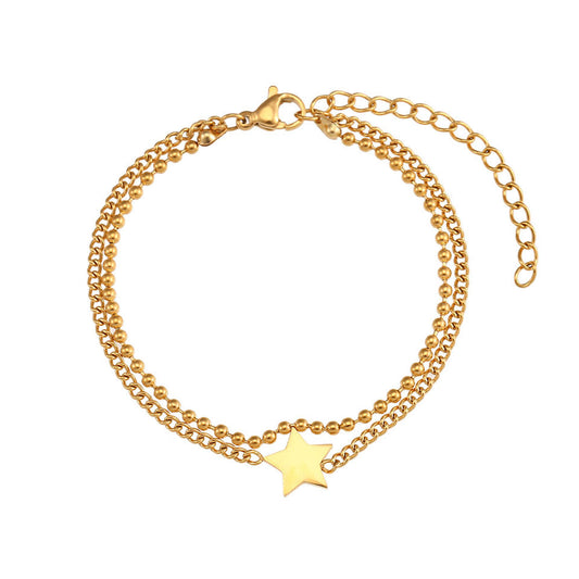 Arden Star Double Chain Bracelet