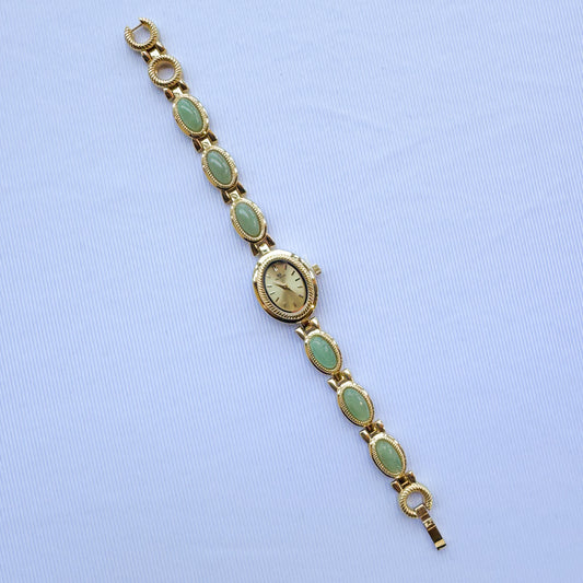Viola Aventurine Watch - Gold/Gold