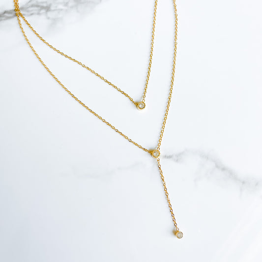 Lainey Drop Necklace (Gold)