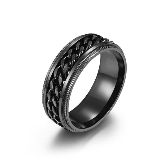 Ethan Fidget Ring (Black)